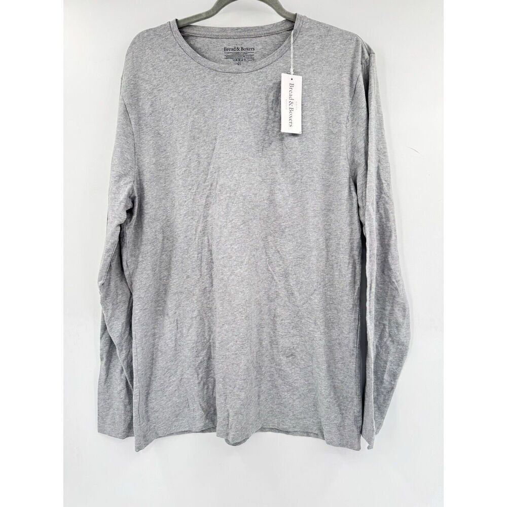 Bread & Boxers Men’s Shirt Cotton Gray Melange Long Sleeve Daily Basics Top XL